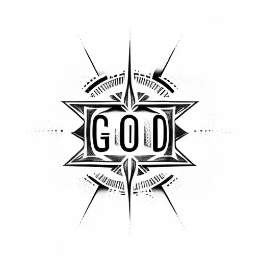 Text of "God Got Me" tattoo design idea