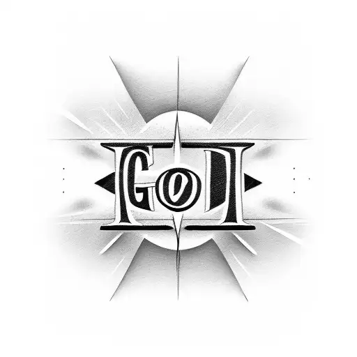 Text of "God Got Me" tattoo design idea