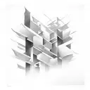 Abstract representation of silence tattoo design idea