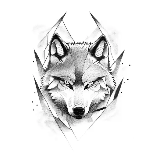 Create a tattoo design that represents the strength and power of both yakuza and wolves tattoo design idea