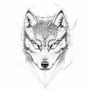 Create a tattoo design that represents the strength and power of both yakuza and wolves tattoo design idea