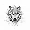 Create a tattoo design that represents the strength and power of both yakuza and wolves tattoo design idea