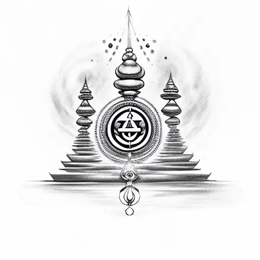 shivji with 7 chakras tattoo design idea