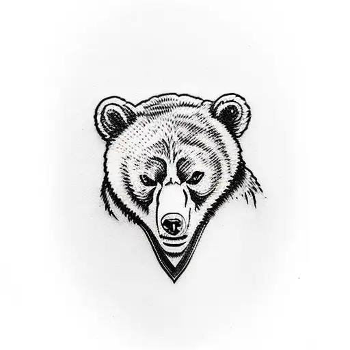 family of 5 bears  tattoo design idea