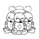 3 bear cubs  tattoo design idea