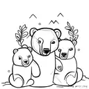 3 bear cubs  tattoo design idea