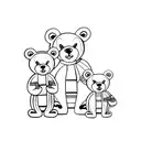 3 bear cubs  tattoo design idea