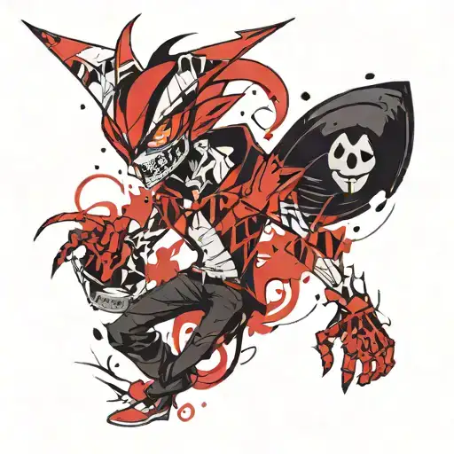 Alastor from Hazbin Hotel tattoo design idea