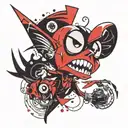 Alastor from Hazbin Hotel tattoo design idea