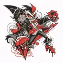 Alastor from Hazbin Hotel tattoo design idea