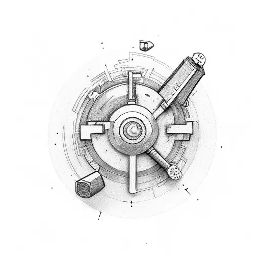 Record buttons tattoo design idea