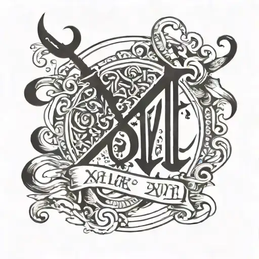 XVII I MCMXCIX caligraphy tattoo design idea