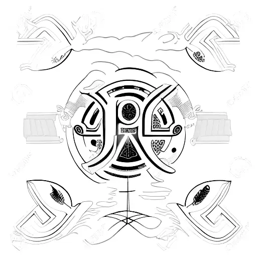 Words "Lose Your Self" with Psy Symbol tattoo design idea