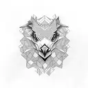 5 animals each in 5 individual diamond emblems. All in black and white. A Rooster, Irish Hare, Eagle, Italian Wolf, and  tattoo design idea
