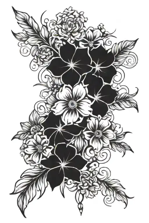 Micheal ark angle, flowers, shiloh, mattea, shawn. tattoo design idea
