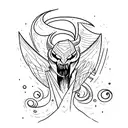 Stack of books with fantasy creatures emerging tattoo design idea