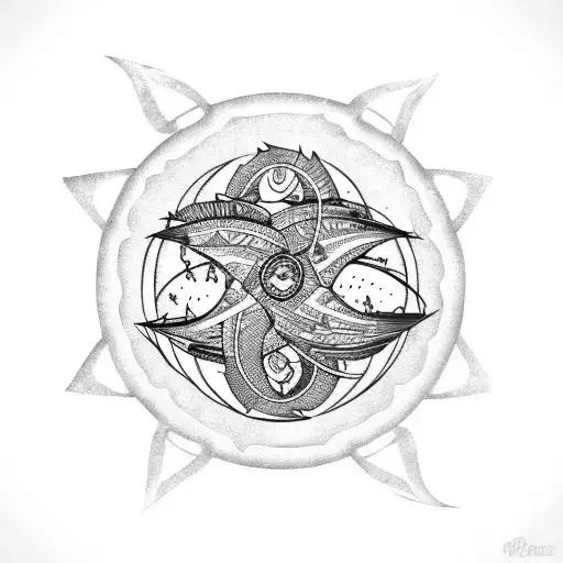 pisces rising Gemini sun Capricorn moon tattoo design idea