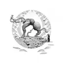 sisyphus tattoo design idea