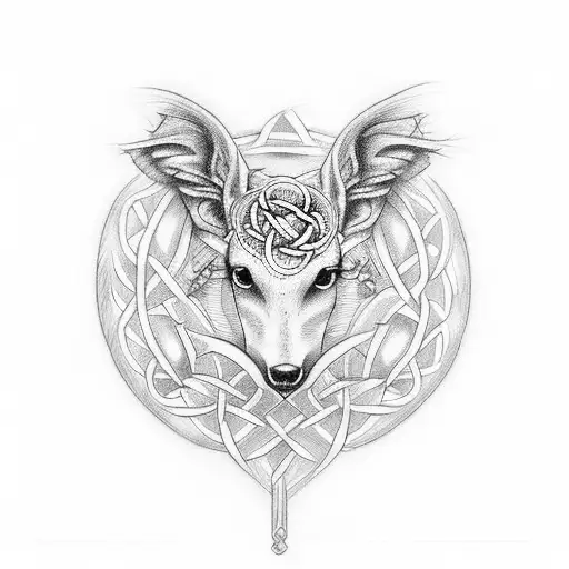 Imagine a mesmerizing tattoo design capturing the essence of time and eternity, inspired by Celtic artistry. Picture a u tattoo design idea