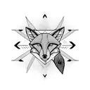 fox, bow and arrow,libra tattoo design idea