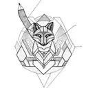 fox, bow and arrow,libra tattoo design idea