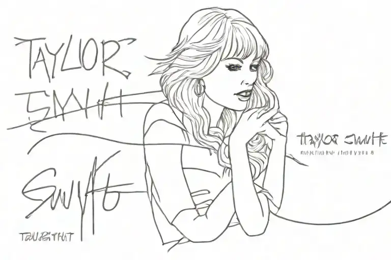 taylor swift lyrics tattoo design idea