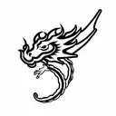 naga dragon  tattoo design idea