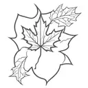 A stylized maple leaf design incorporating elements of the Toronto skyline and the CN Tower tattoo design idea