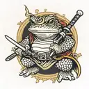toad samurai tattoo design idea