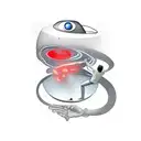 person being abducted from a house by an alien spacecraft tattoo design idea