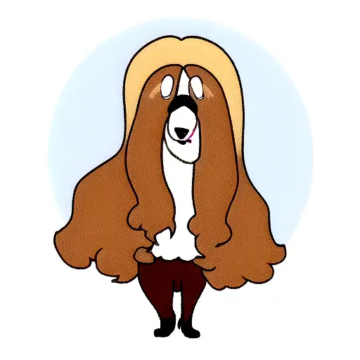 english cocker spaniel with long hair tattoo design idea