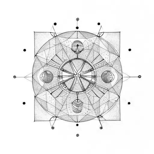 Ferris wheel with moon tattoo design idea