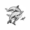 Dolphin tattoo design idea