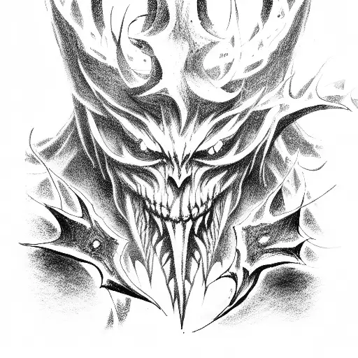 zxcursed shadow fiend  tattoo design idea