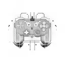 A glitched gaming controller with circuitry tattoo design idea
