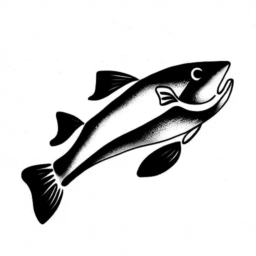 memorial father fish  tattoo design idea