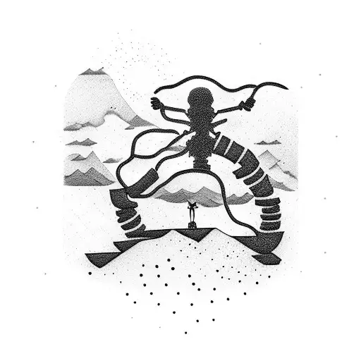 climbing tattoo design idea