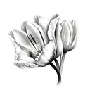 two tulips tattoo design idea