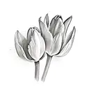 two tulips tattoo design idea