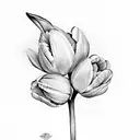 two tulips tattoo design idea
