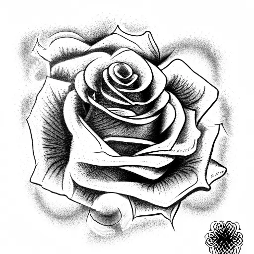 Rose bush tattoo design idea