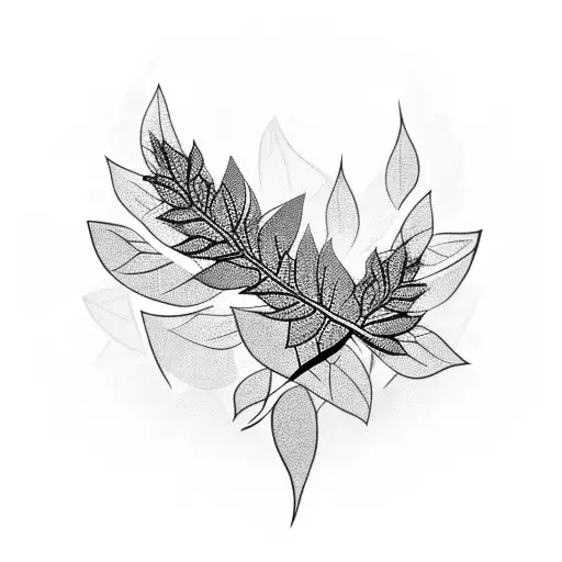 leaves the 99 tattoo design idea
