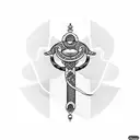 libra scales with snake tattoo design idea