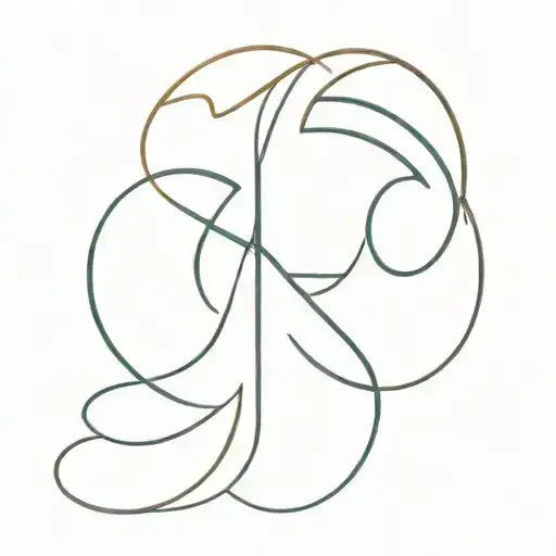 A minimalist design featuring the initials AB, AR, CD, and MF intertwined in a unique way to represent the bond between you and your friends tattoo design idea