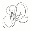 A minimalist design featuring the initials AB, AR, CD, and MF intertwined in a unique way to represent the bond between you and your friends tattoo design idea