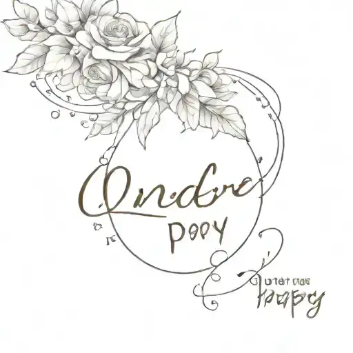 00:00 "And you're gonna be happy" tattoo design idea