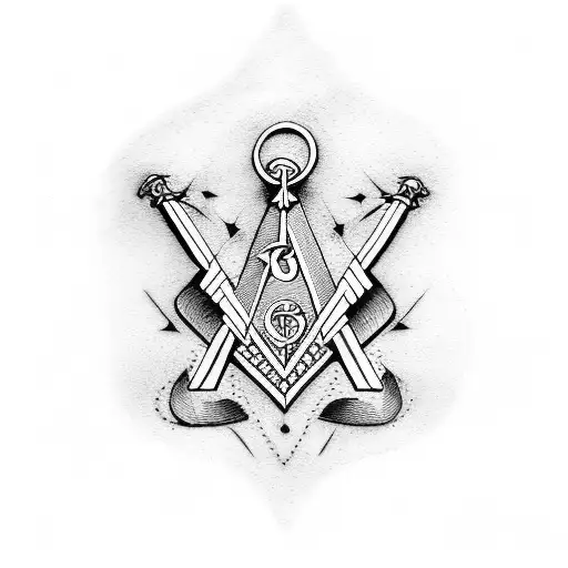freemasons logo tattoo design idea