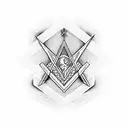 freemasons logo tattoo design idea