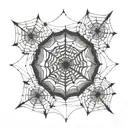 Incorporate intricate spider webs into a mandala design tattoo design idea