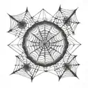 Incorporate intricate spider webs into a mandala design tattoo design idea